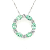 Paraiba Tourmaline and Diamond Pendant